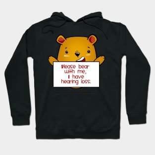 Yellow Bear with Hearing Loss Hoodie